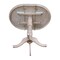 International Concepts Round 36 in Rd Top Pedestal Table, 12 in Leaf, 40.9 inH, Adjust Ht, Washed Gray Taupe, 36 W, 48 L, Wood K09-36RXT-6B-2 - alternate 5